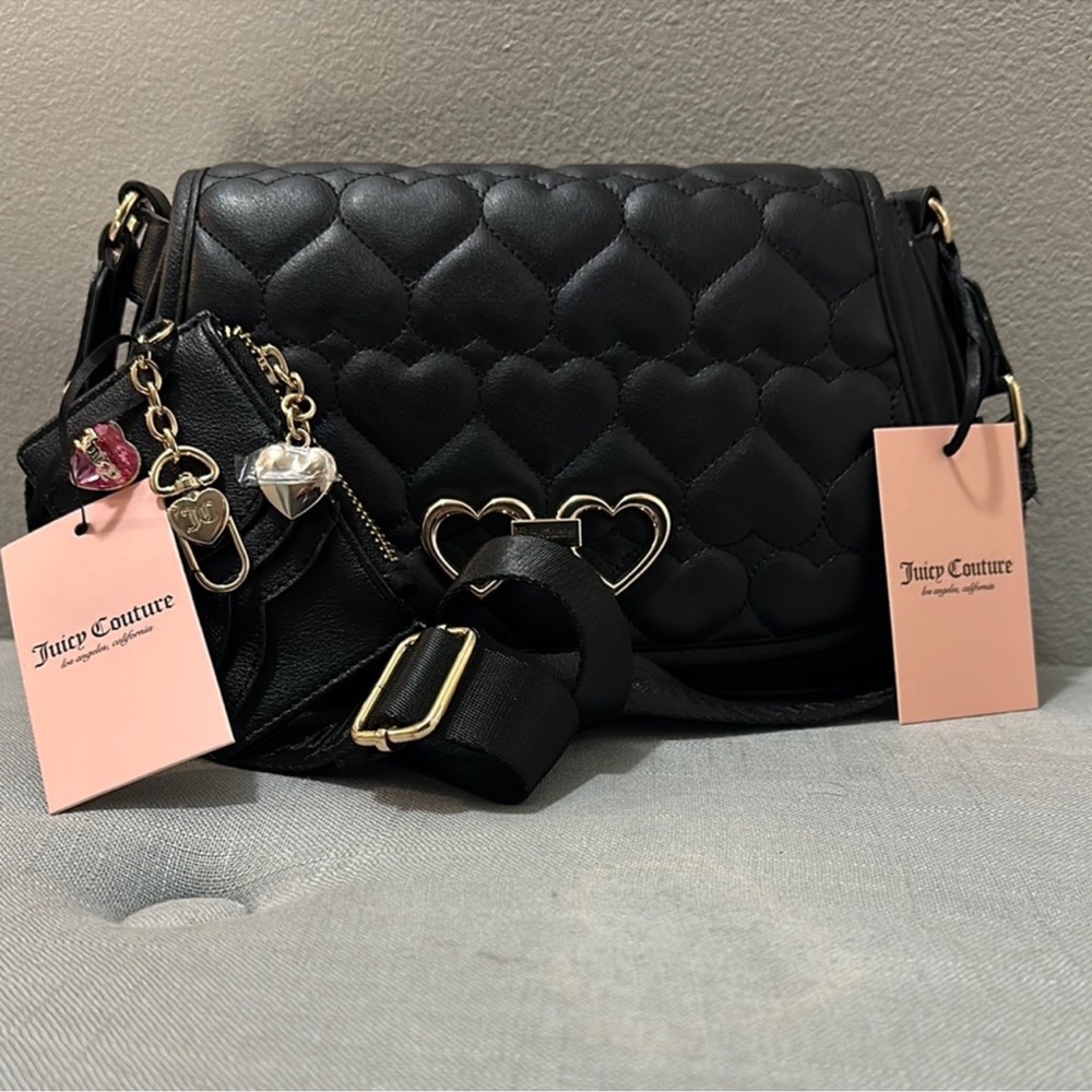 SET ✨Juicy Couture✨ Quilted "Straight From The Heart" Crossbody w/ Card Holder